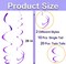 30-Pack Purple Hanging Swirl Decorations – 26" Plastic Party Streamers for Ceiling, Birthday, Wedding, and Celebration Decor